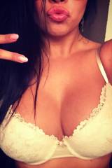 White bra for latina boobs