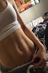 Tight abs messy room