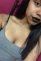 Black Lipstick with added cleavage.