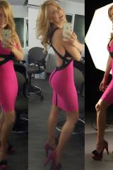 Cecy GutiÃ©rrez - Pink bandage dress