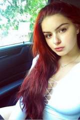 Redhead in car