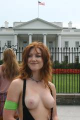 MILF flashing in front of the White House