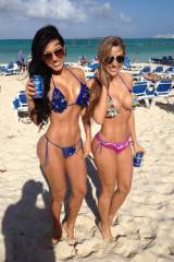 Busty bikini beach babes