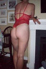 46 Year Old (F)emale in sexy red lingerie. What do...