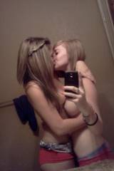 Selfie, kissing with titties mashed together. (TWO real girls)