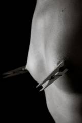 Nipples clamped