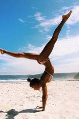 Flexible on the beach