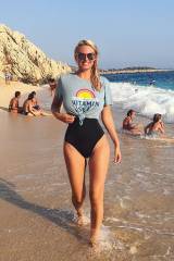 Rhian Sugden at the beach in Turkey