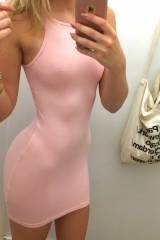 Pink dress with studs