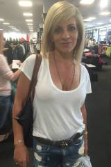 Blonde MILF out shopping looking for young cock