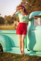 Redheaded pinup