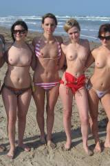 Nipples on display at the beach