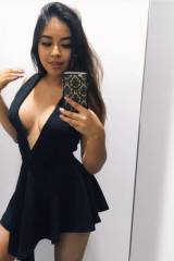 Latina Teen Showing Off In A Dress