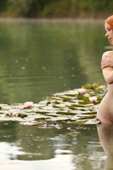 Nude in the pond