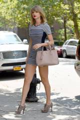 Taylor in stripes.