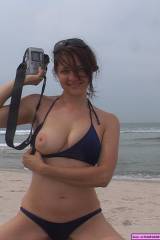 Beach babe boob