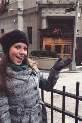 Winter babe on Wall Street