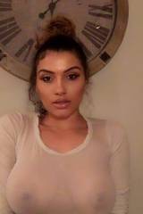 Stacked Arab Girl in See-Through Shirt
