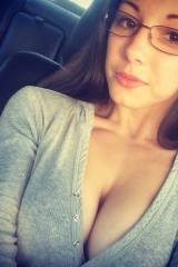 Brunette with glasses