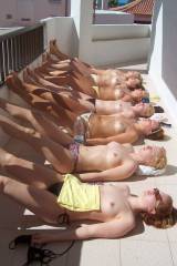 Itty bitty tanning committee.