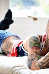 Patriotic girl loaded with ink!