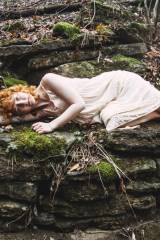 Lying in the moss