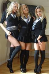 School girls in the standard uniform