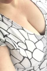 wifes cleavage with bra