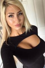 Blonde with big clevage