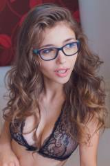 This girl is wearing glasses