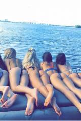 Butts on a boat