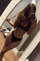 Alexa Campbell black underwear selfie