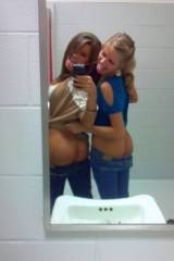 Mooning in the girls room