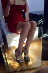 Red Dress and Heels