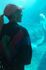 Carter Cruise at the aquarium