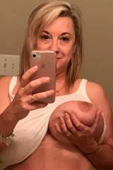 Selfie with a titty out